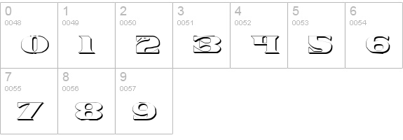 Legal Tender 3D numbers 0-9 preview