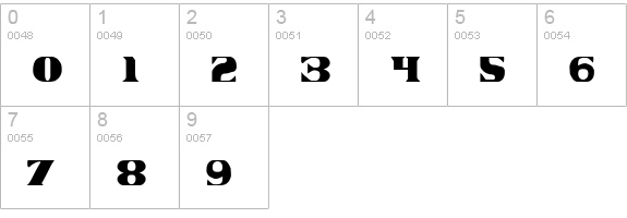 Legal Tender Condensed numbers 0-9 preview