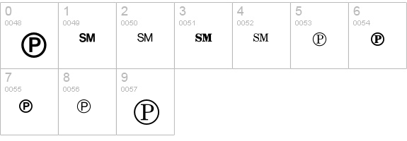 LegalTrademarksP01 numbers 0-9 preview