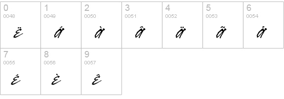 Legault Alternates numbers 0-9 preview