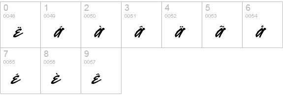 Legault Bold Alternates numbers 0-9 preview