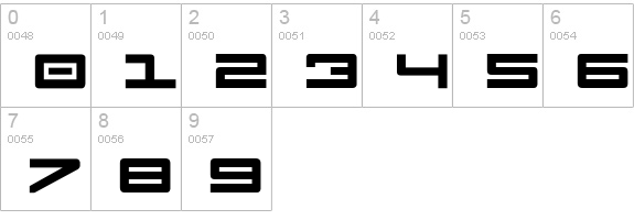 Legion Bold numbers 0-9 preview