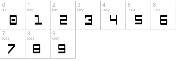 Legion Condensed numbers 0-9 preview