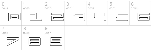 Legion Outline numbers 0-9 preview