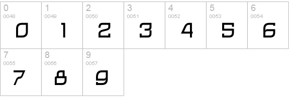 Lemon Regular numbers 0-9 preview