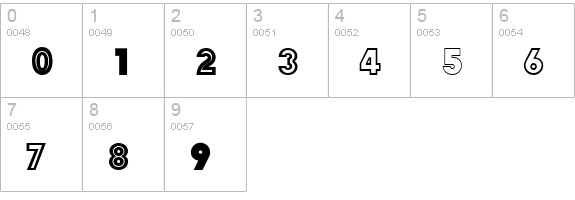 Leopard MN numbers 0-9 preview