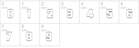 Letter Sweater Sans Open SSi Normal numbers 0-9 preview