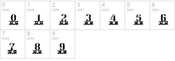 LetterTrain Plain numbers 0-9 preview
