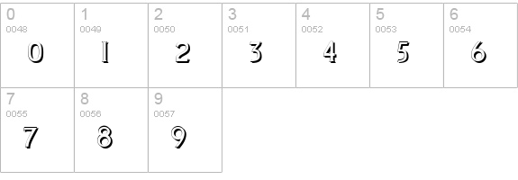 LewishamShadowII numbers 0-9 preview