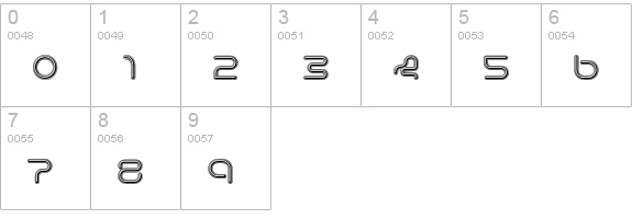 LexigraphB numbers 0-9 preview