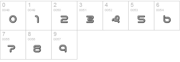 LexigraphC numbers 0-9 preview