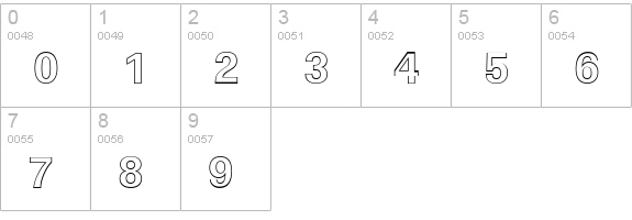 LinearOu-Bold numbers 0-9 preview