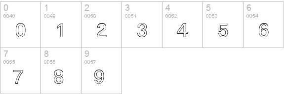LinearOu-Regular numbers 0-9 preview