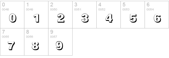 LinearSh-Heavy-Regular numbers 0-9 preview
