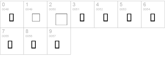 Lineatur numbers 0-9 preview