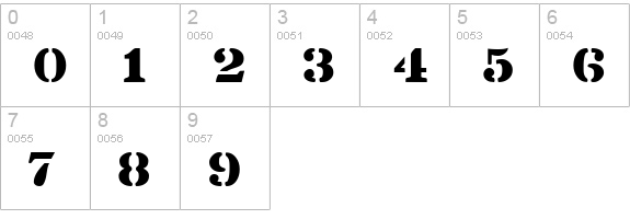Lintsec Regular numbers 0-9 preview