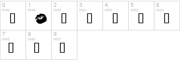 Lipstick Traces numbers 0-9 preview