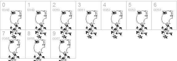 LisburneInitials numbers 0-9 preview