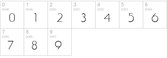 LiteraSerial-Light-Regular numbers 0-9 preview