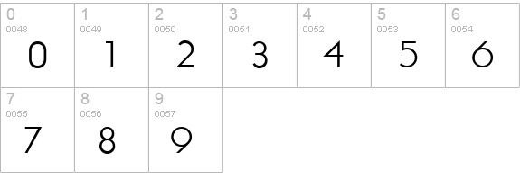 LiteraSerial-Regular numbers 0-9 preview
