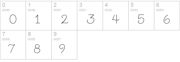 Little Days Alt numbers 0-9 preview