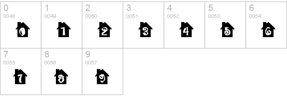 Little House numbers 0-9 preview