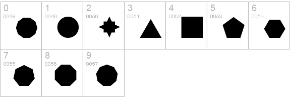 Little Regular numbers 0-9 preview