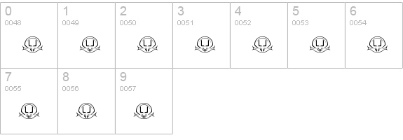 LJ Design Studios Lidea Bold numbers 0-9 preview