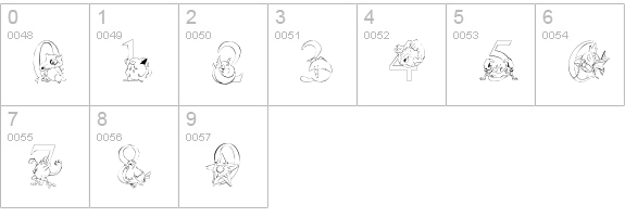 LMS Poke'mon Master Outline numbers 0-9 preview