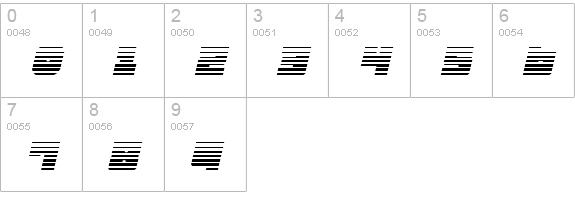 Lobo Tommy Gradient Italic numbers 0-9 preview