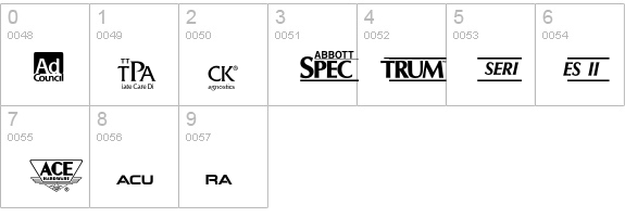 LogosCompanyP01 numbers 0-9 preview