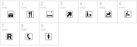 LogosPiFont numbers 0-9 preview