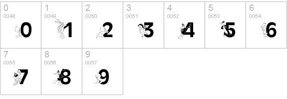 Looney Tunes BT numbers 0-9 preview