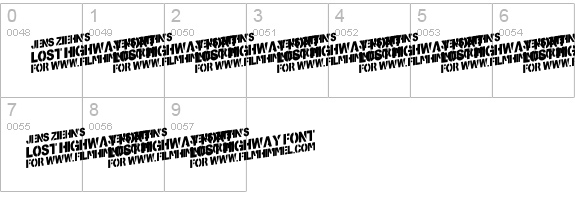 Lost Highway numbers 0-9 preview