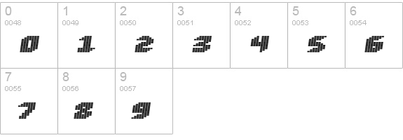 Loud noise Skew numbers 0-9 preview