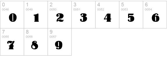 Louis-Heavy-Regular numbers 0-9 preview