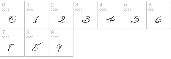 Love Light numbers 0-9 preview
