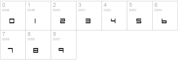 Low Gun Screen numbers 0-9 preview