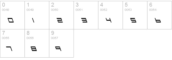 Low Gun Screen Leftalic numbers 0-9 preview