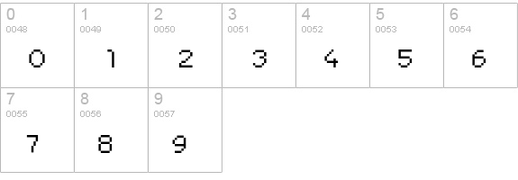 LowerDemo-Regular numbers 0-9 preview