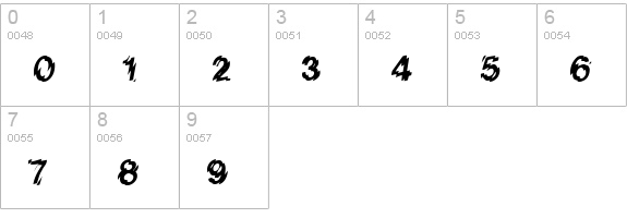 LowerWestSide Regular numbers 0-9 preview