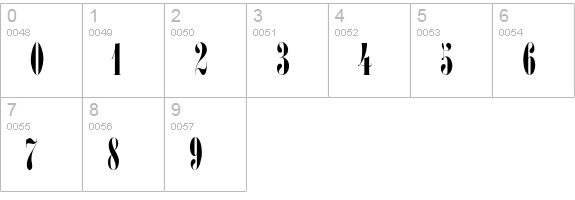 LSCCondensed numbers 0-9 preview