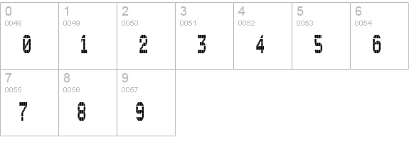 Luggagetag-One numbers 0-9 preview