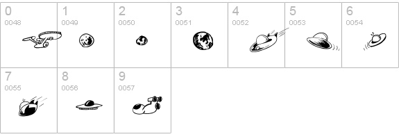 LunarTwits numbers 0-9 preview