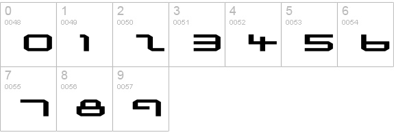 Lunasequent numbers 0-9 preview