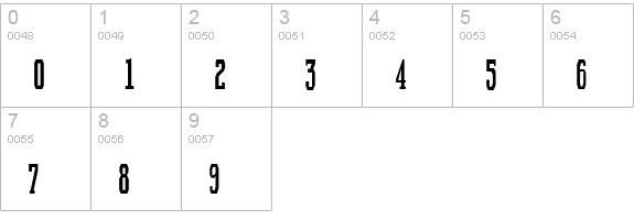Luncheonette numbers 0-9 preview