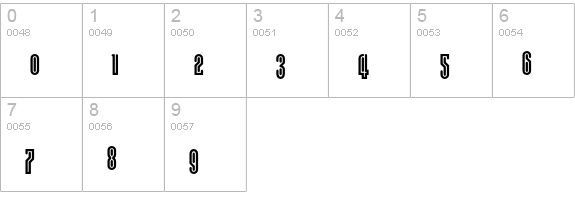 Lusta-EightySans numbers 0-9 preview