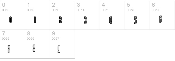 Lusta-FortySerif numbers 0-9 preview
