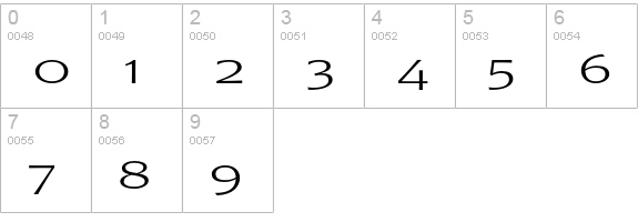 Luxury Platinum numbers 0-9 preview