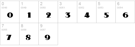 M691-Deco-Regular numbers 0-9 preview